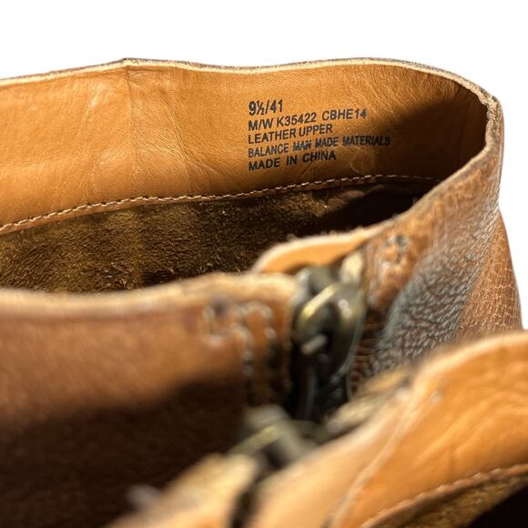 Kork Ease Natalya Wedge Bootie Sz 9.5 Brown Leather Ankle Boot - Picture 12 of 13